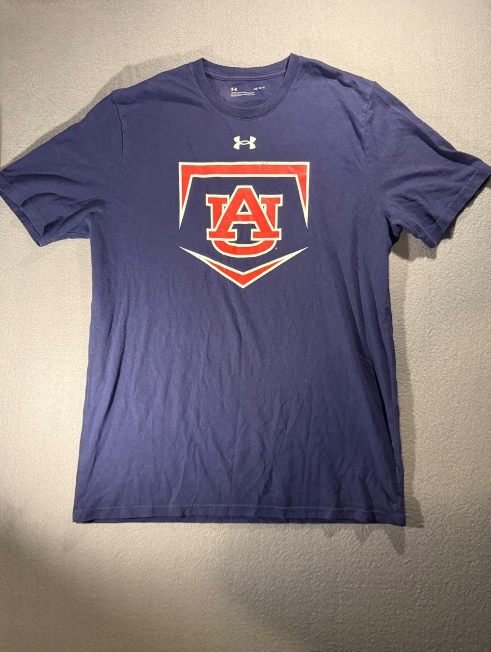 Under Armour Auburn Tigers Navy Blue T-Shirt LG Loose Fit